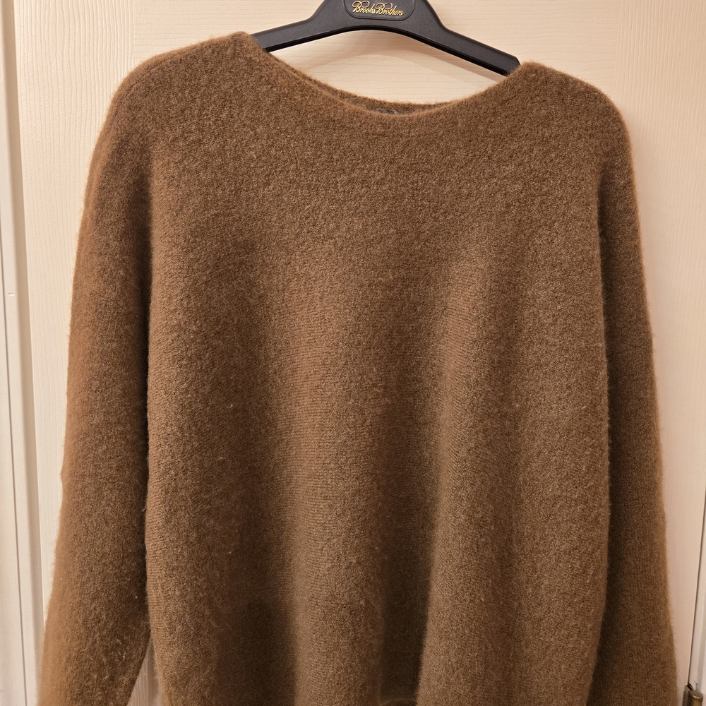 Eileen Fisher Cashmere And Silk Warm Tan Sweater